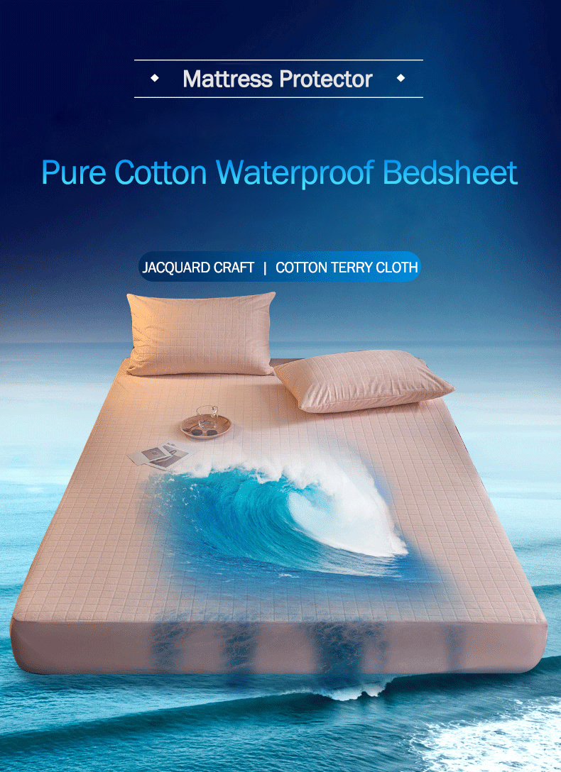 Pure Cotton Waterproof Bedsheet-1